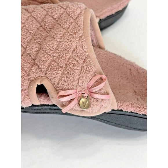 Vionic Adilyn 671 Womens Rose Quilted Orthotic Support Slippers Comfy Mules Sz 8 - Picture 6 of 13